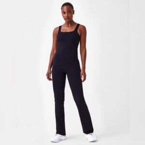 🖤 NWT SPANX BOOTY BOOST® Active Flare Jumpsuit Black Medium | Sculpting ✨